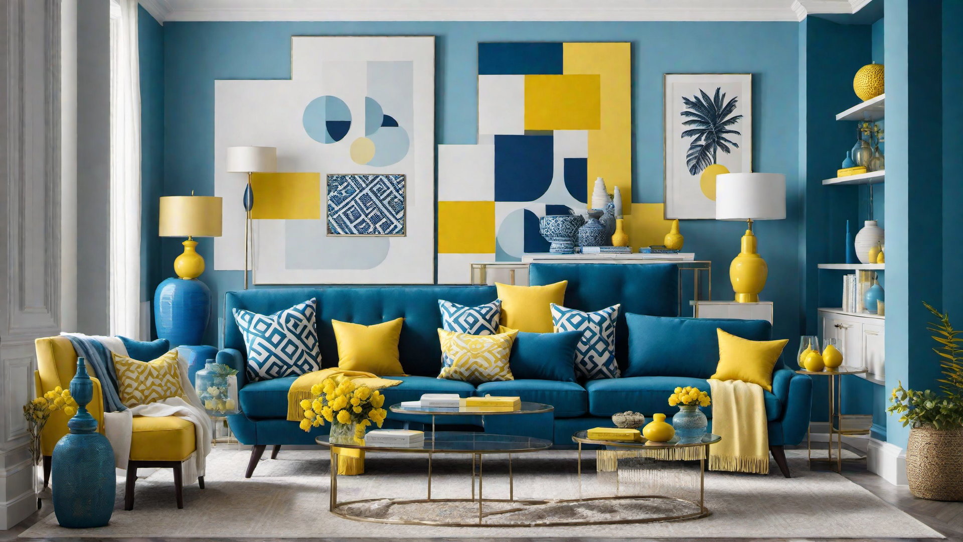 Vibrant Vibes: Blue and Yellow Contrast