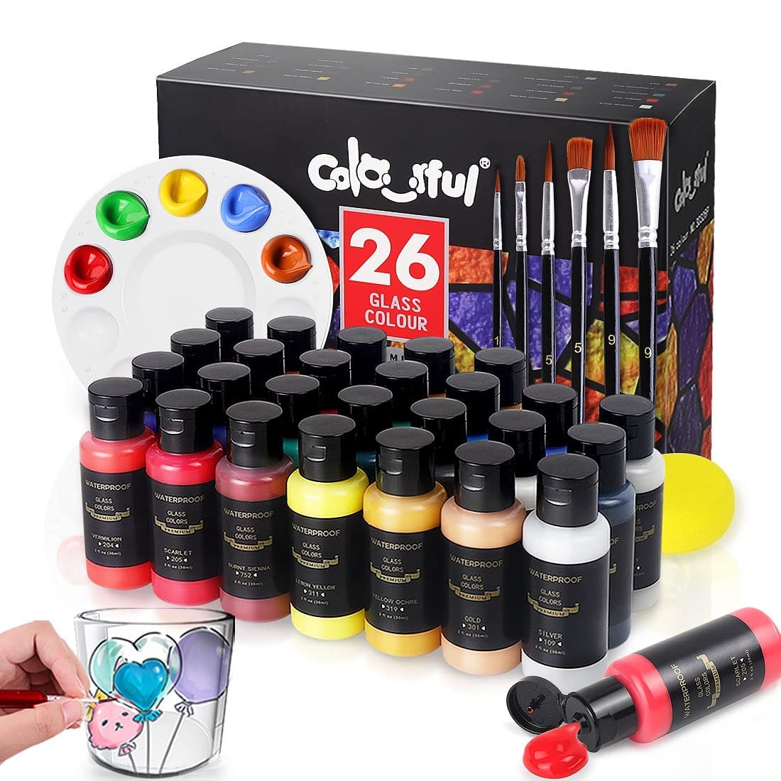 Colorful Glass Paints