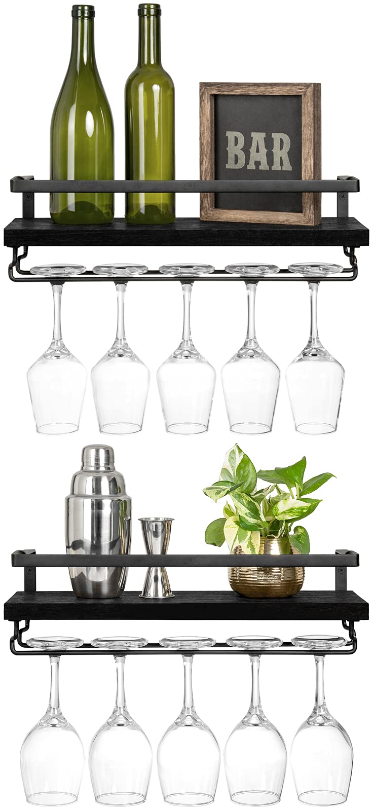 Mkono Wall Mounted Wine Rack