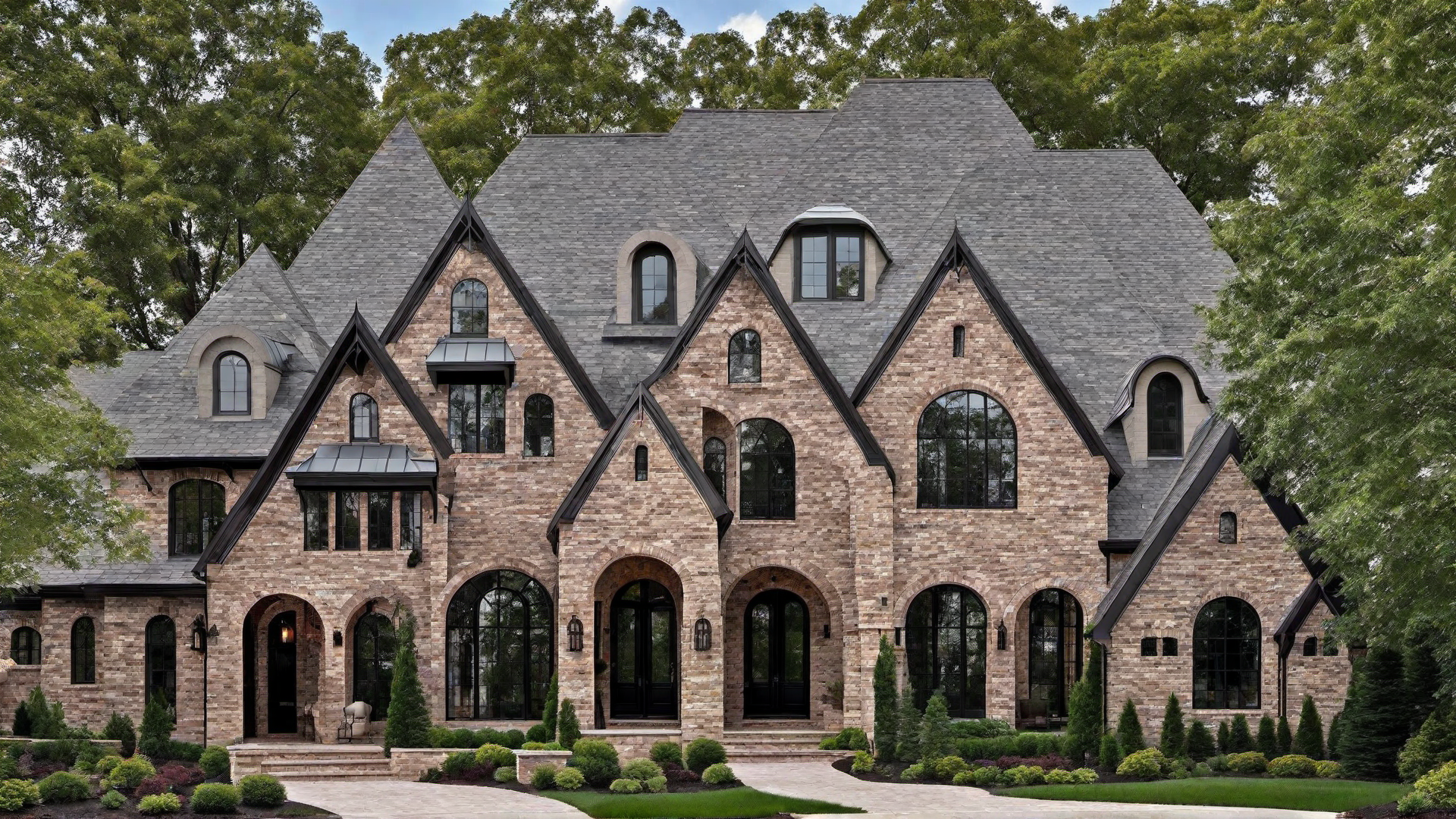 Old World Elegance: European Inspired Brick Exterior