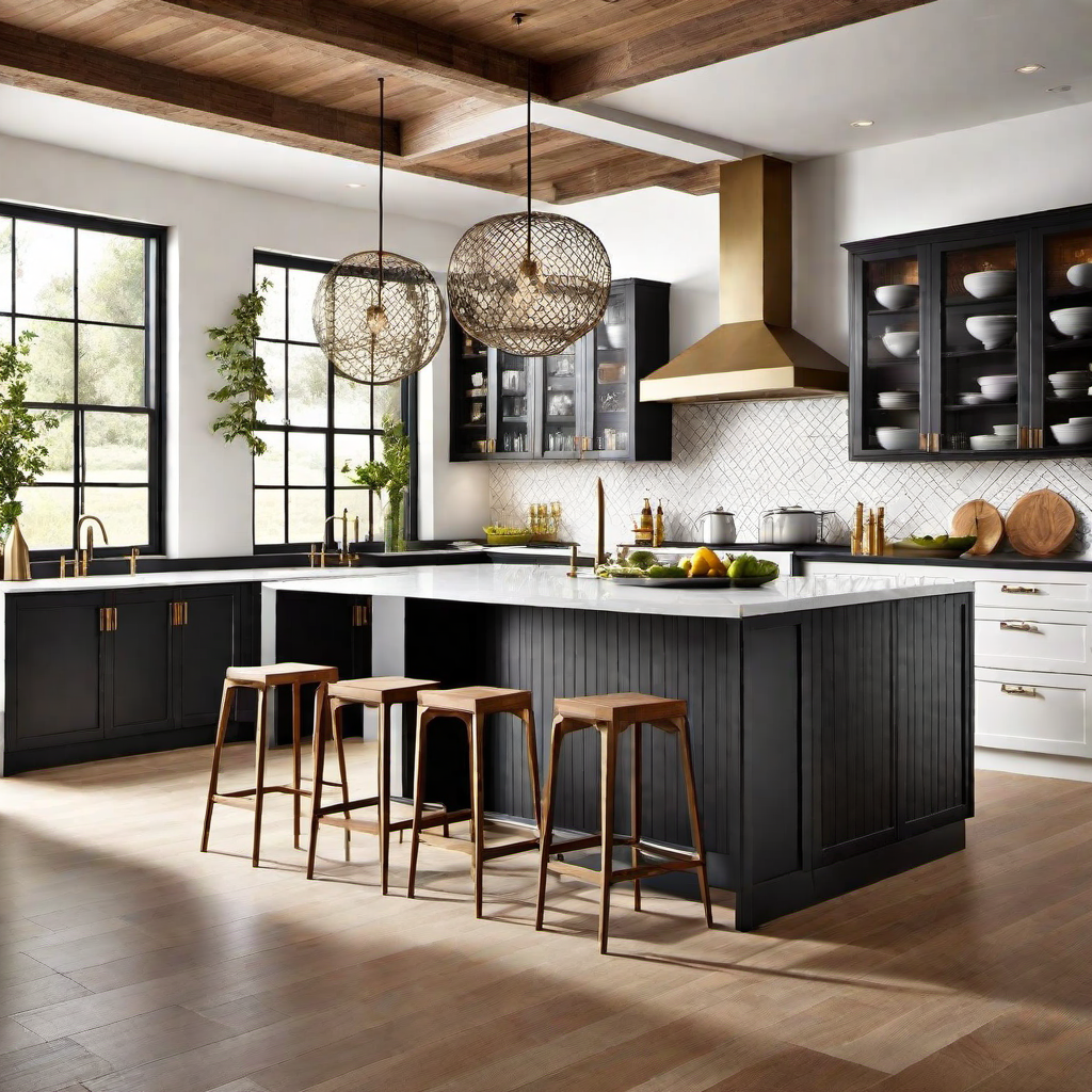 Geometric Glam: Eclectic Kitchen Sharp Lines