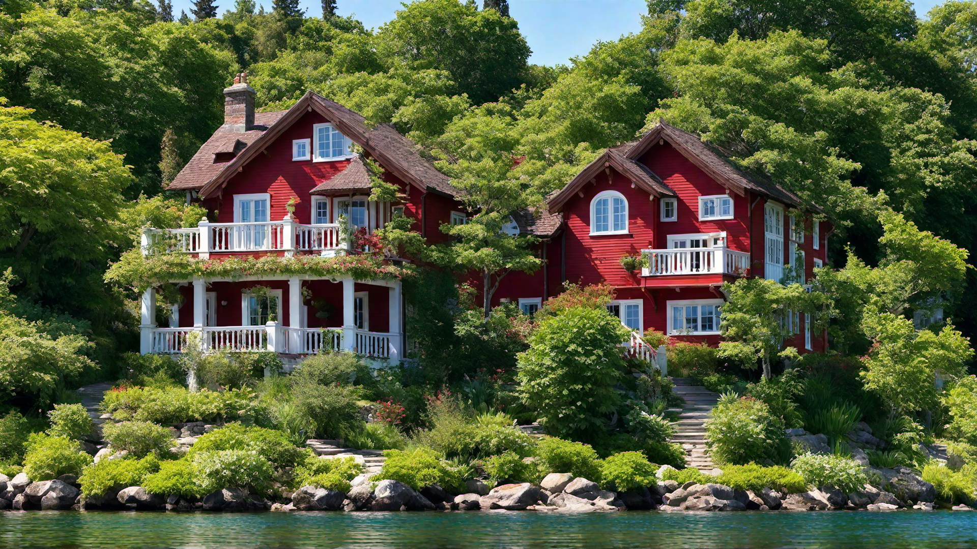 Quaint Red Cottage by the Lake