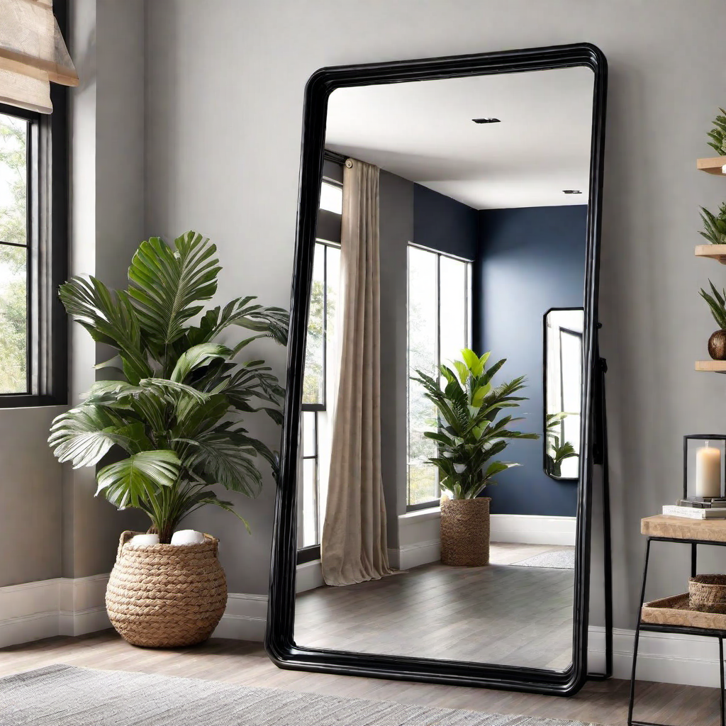 Industrial Bedroom Mirror: Industrial Metal Frame