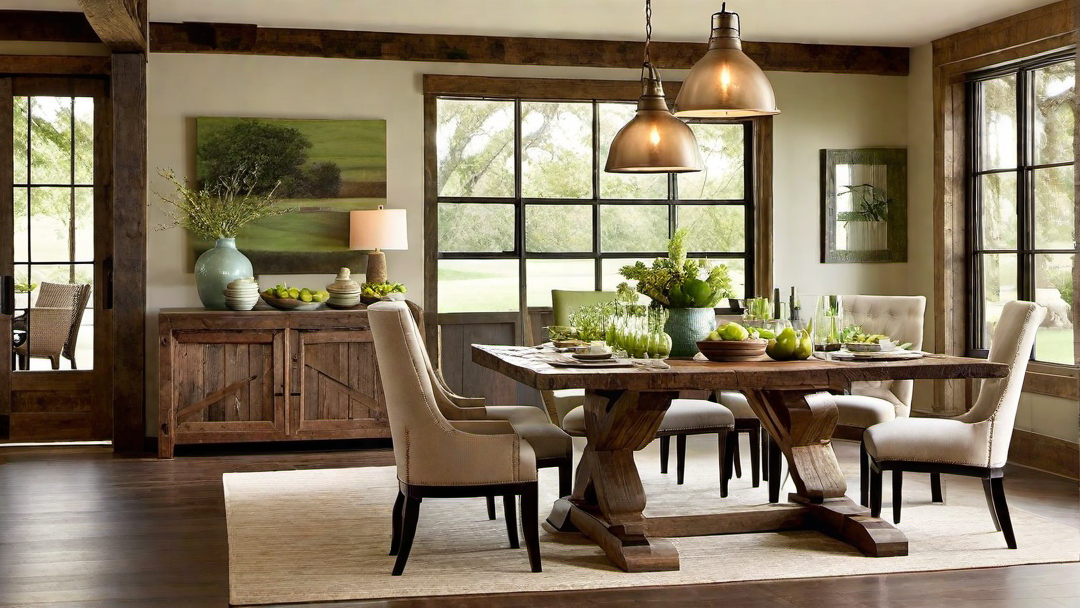 Ranch Retreat: Tranquil and Serene Dining Room Ambiance
