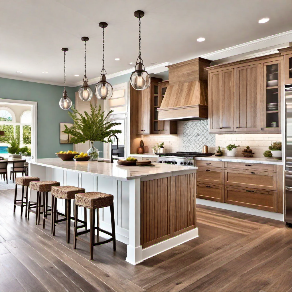 Driftwood Dream: Weathered Wood Accents in Coastal Kitchen