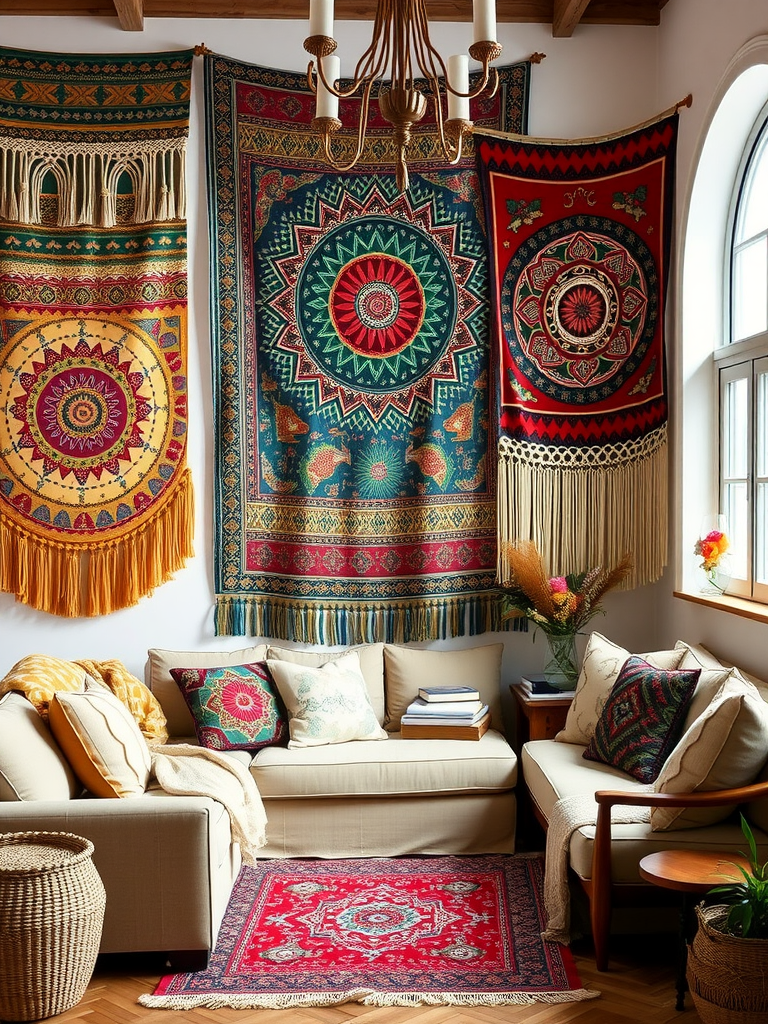 Boho Chic Wall Hangings: Tapestries and Macrame