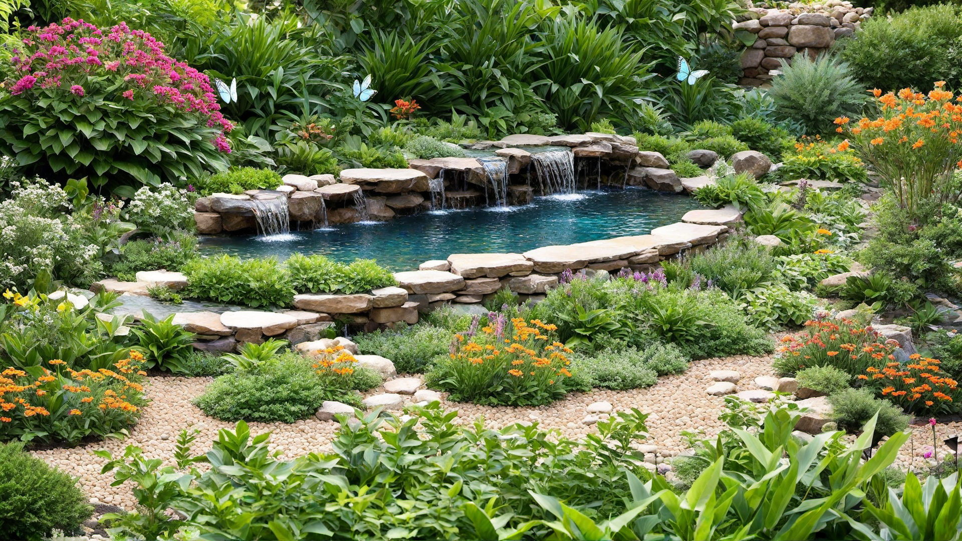 Butterfly Garden Filled with Native Plants