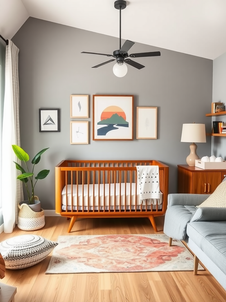 Designing a Cozy Mid-Century Modern Nursery