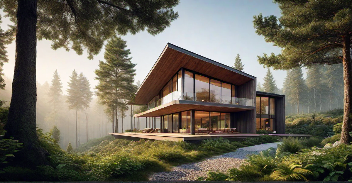 Eco-friendly Oasis: Sustainable Vacation Home in the Forest
