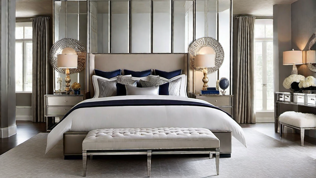Glamorous Touch: Modern Bedroom with Metallic Accents