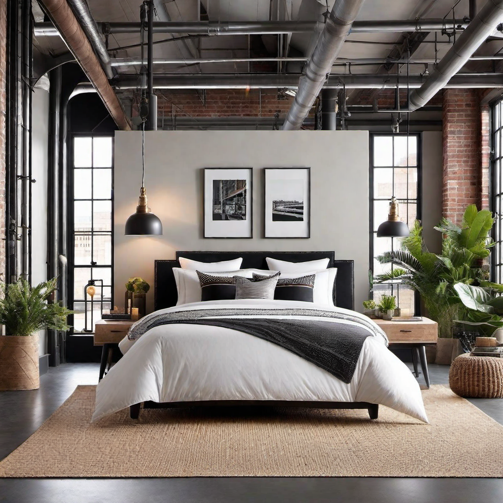 Urban Sanctuary: Industrial Style Bedroom
