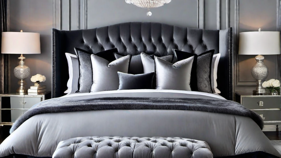 Designing a Luxurious Grey Bedroom with Velvet Accents