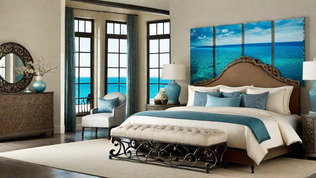 Mediterranean Canvases: Waterfront Views in Bedroom Art