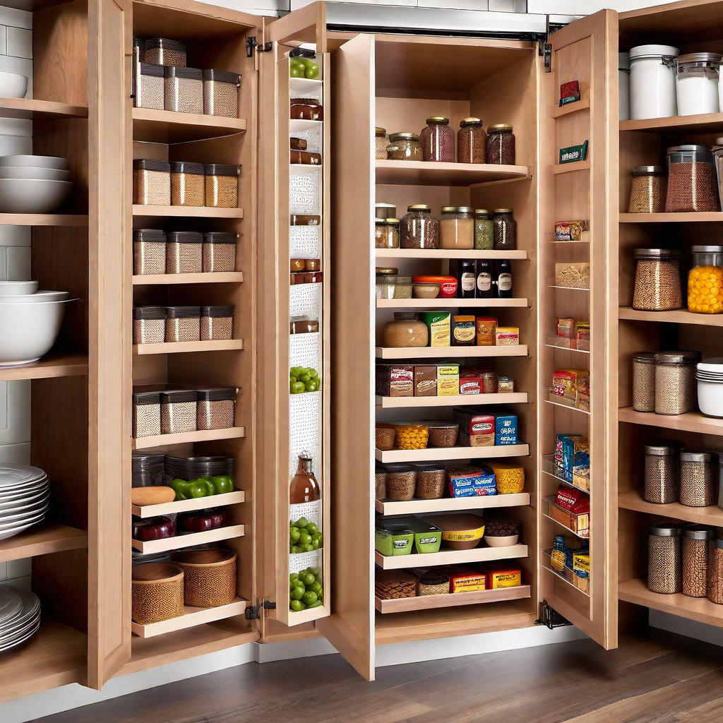 Fold-Out Pantry: Hidden Storage for a Seamless Look