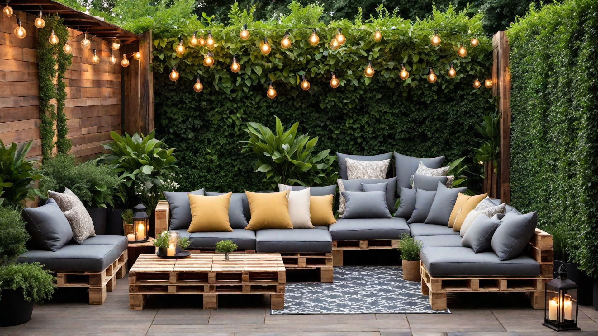 Charming Pallet Sofa Set for Outdoor Lounging