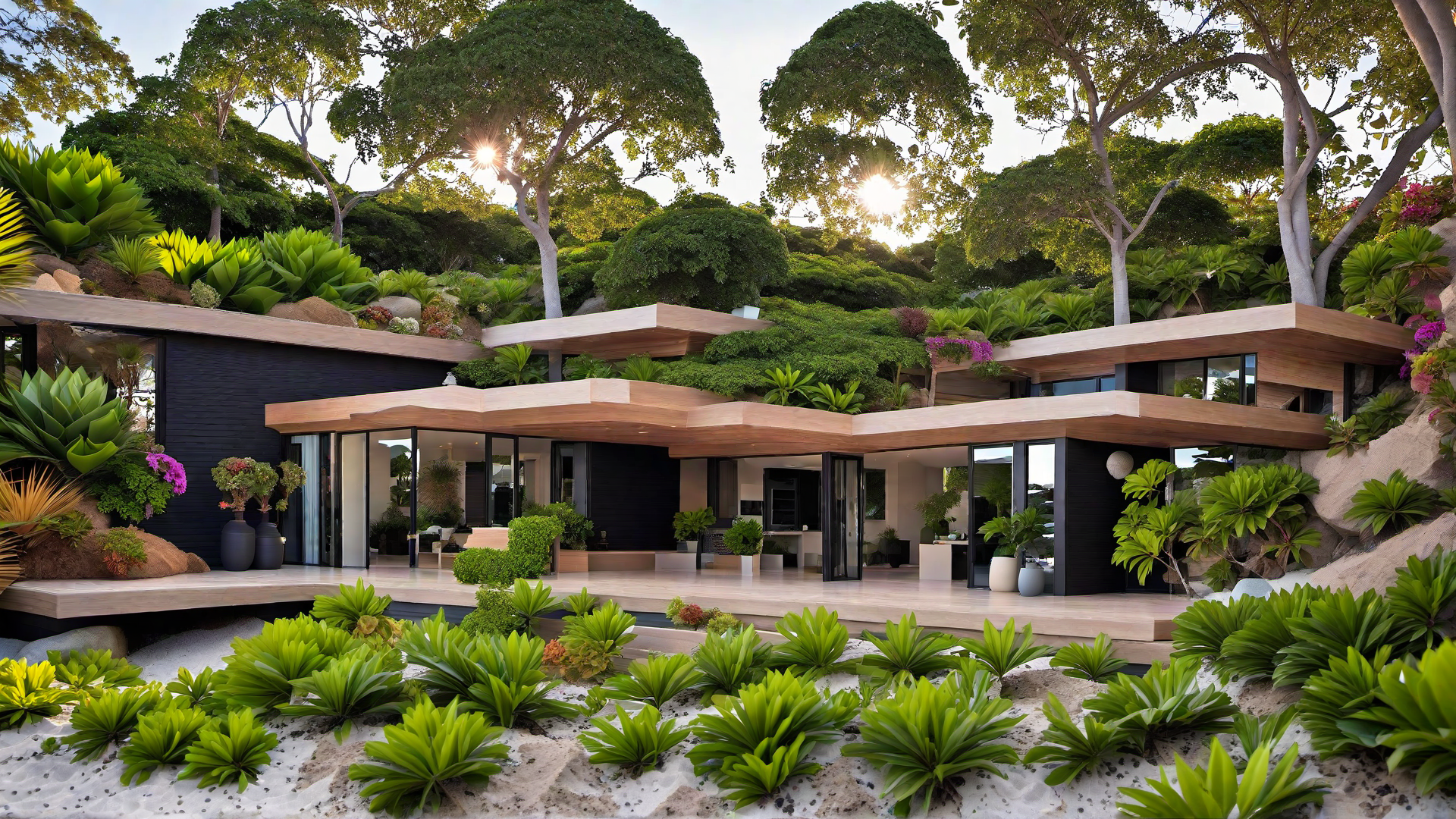 Beachfront Bungalow: Low-profile and Lush Landscaping