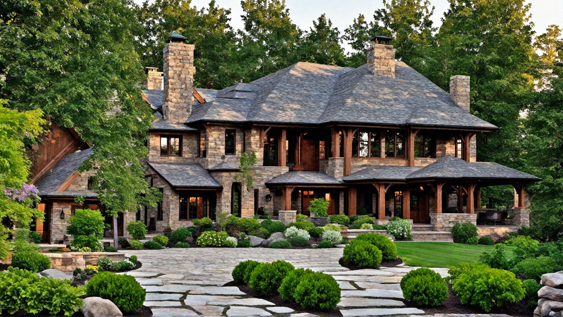 Stone Pathways: Guiding the Way to Rustic Homes