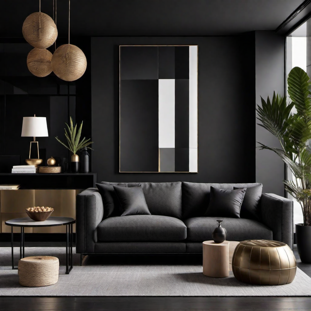 Minimalistic Elegance: Decorating A Black Wall