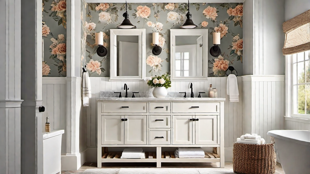Quaint Details: Floral Wallpaper and Vintage Light Fixtures