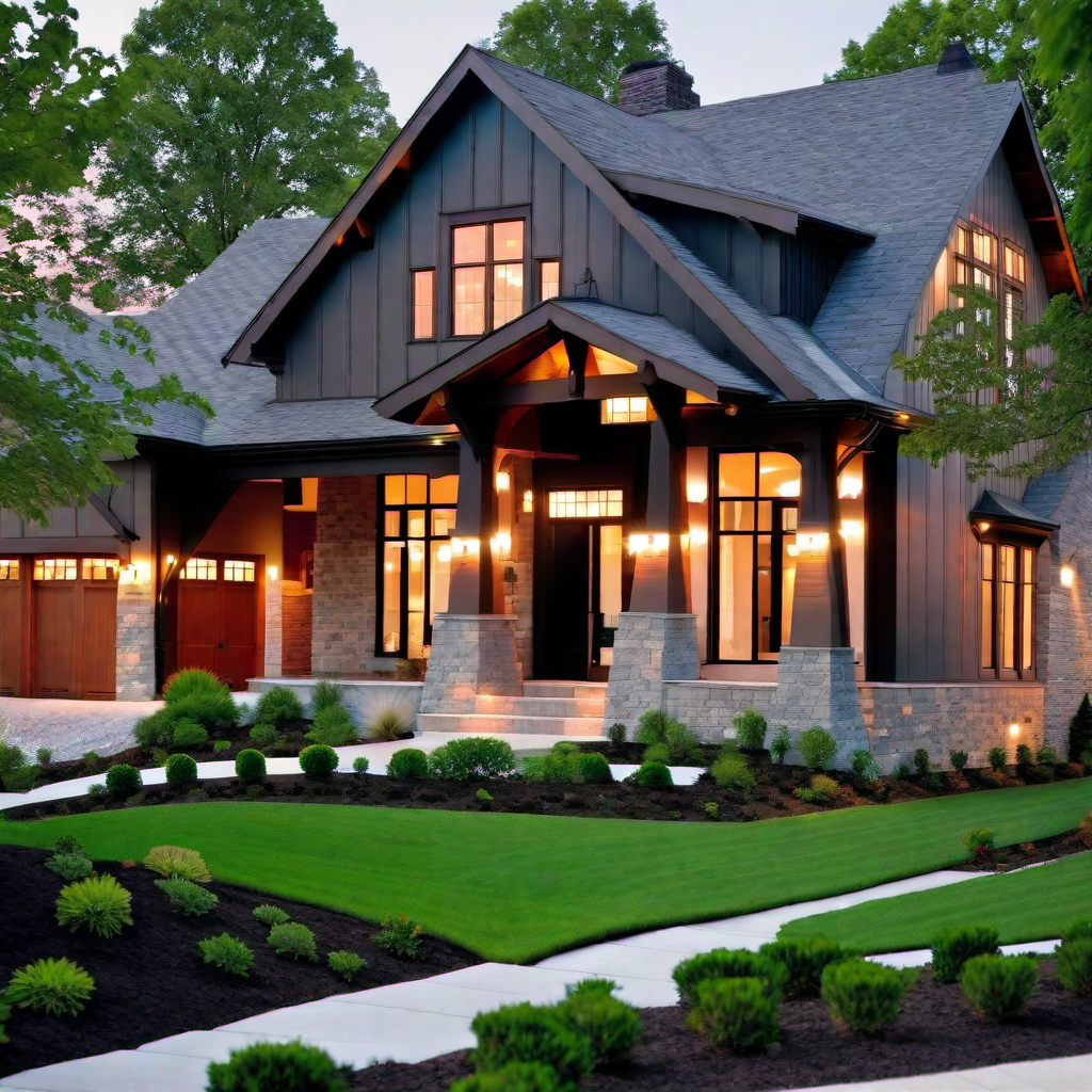 Craftsman Farmhouse with Gables: Architectural Highlights