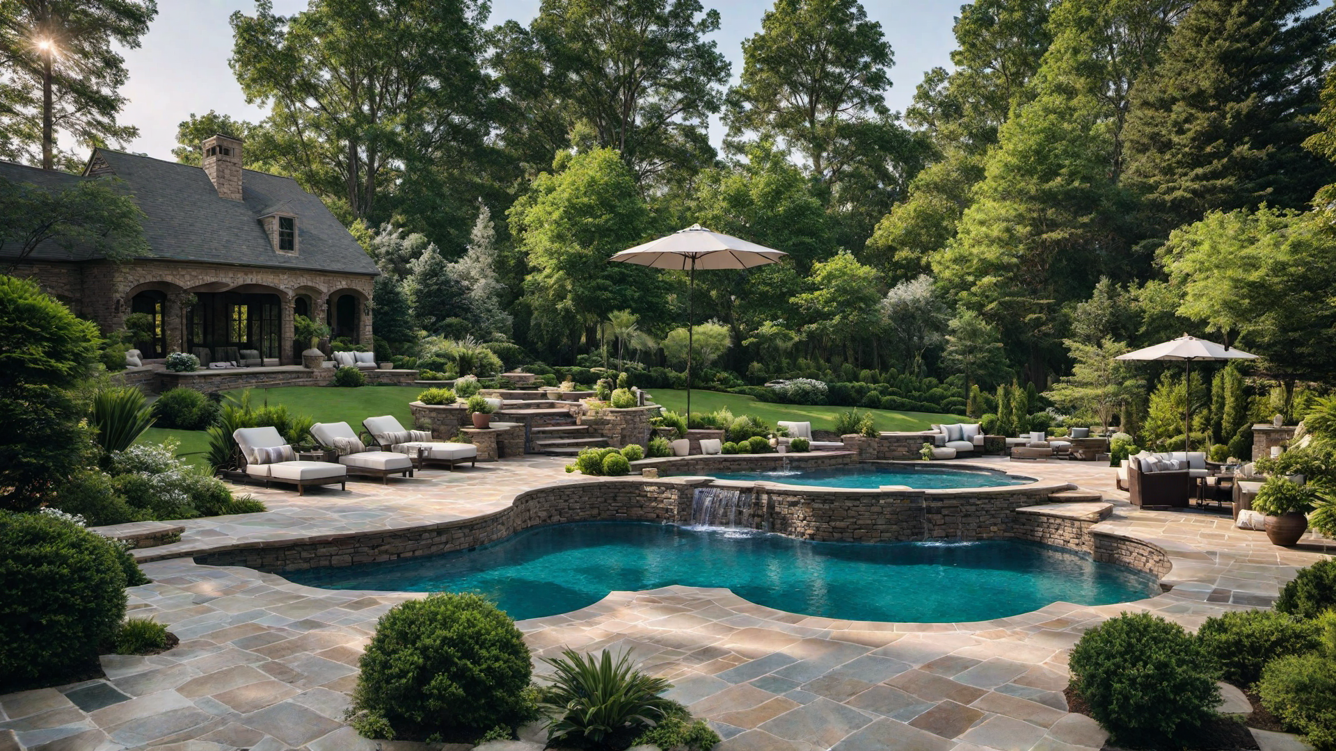 Pool with Adjacent Outdoor Living Room