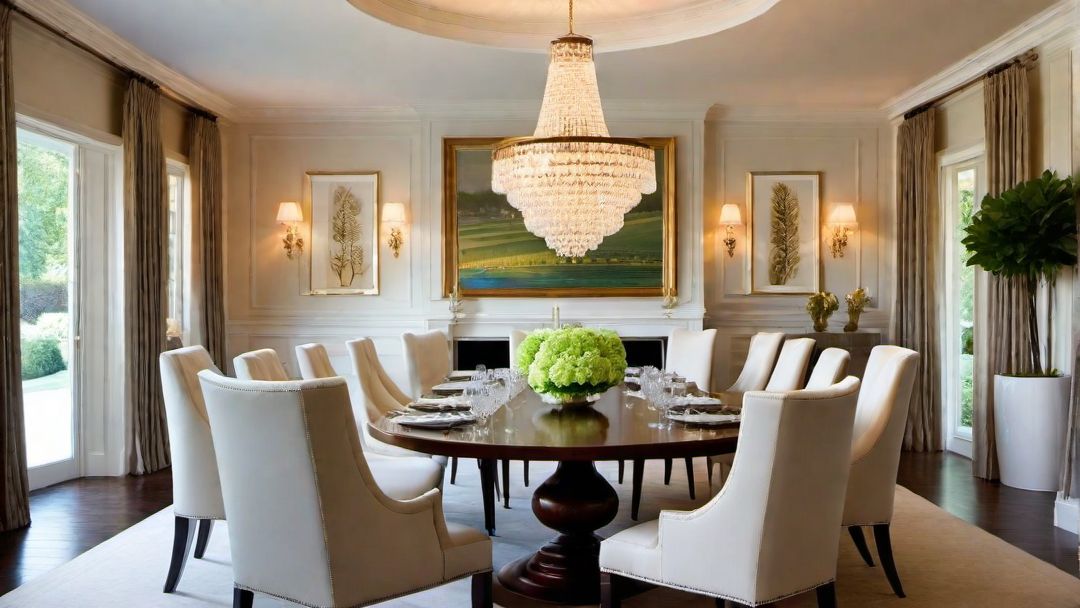Celebratory Atmosphere: Luminous Dining Area Ready for Entertaining