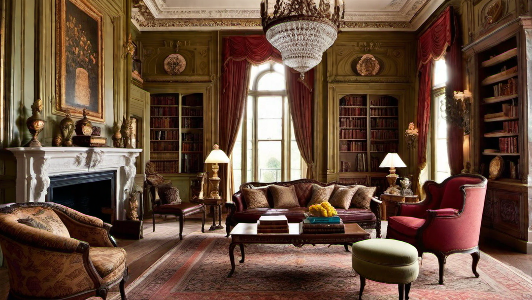 Period Accents: Antique Books, Statues, and Decorative Objects