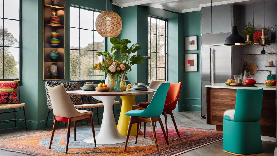 Cozy Corner: Eclectic Kitchen Nook with Personality