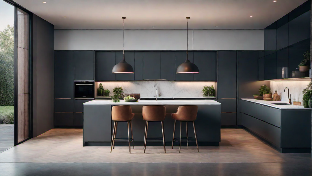 Smart Layout: Efficient Space Utilization in a Sleek Kitchen