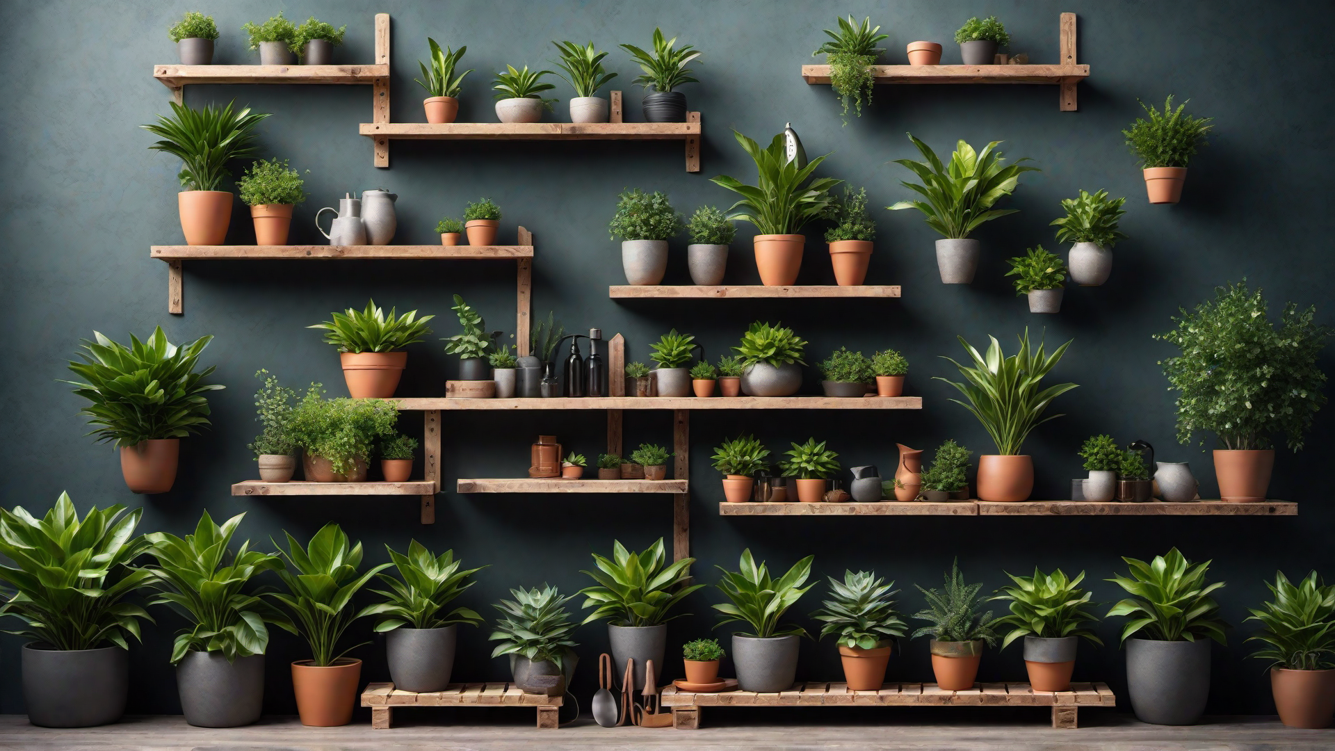Wall-Mounted Pallet Shelves