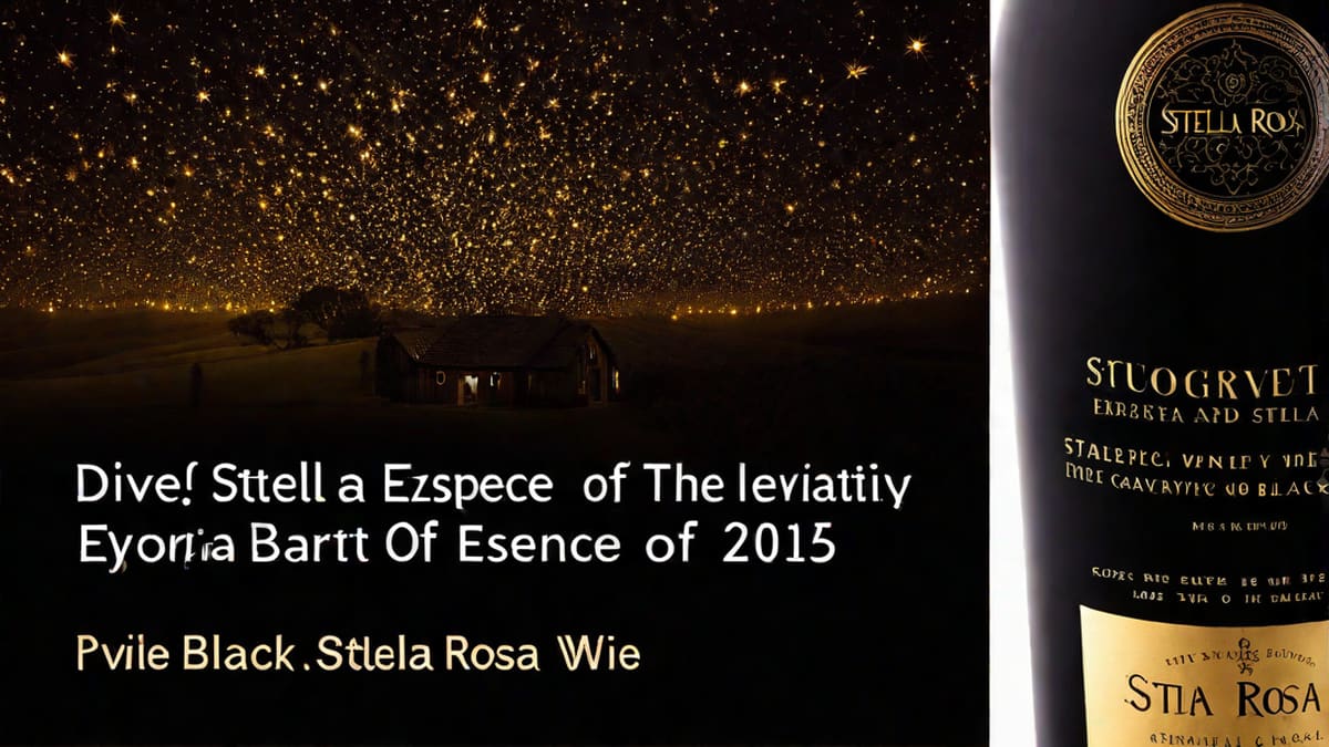 What Type Of Wine Is Stella Rosa Black