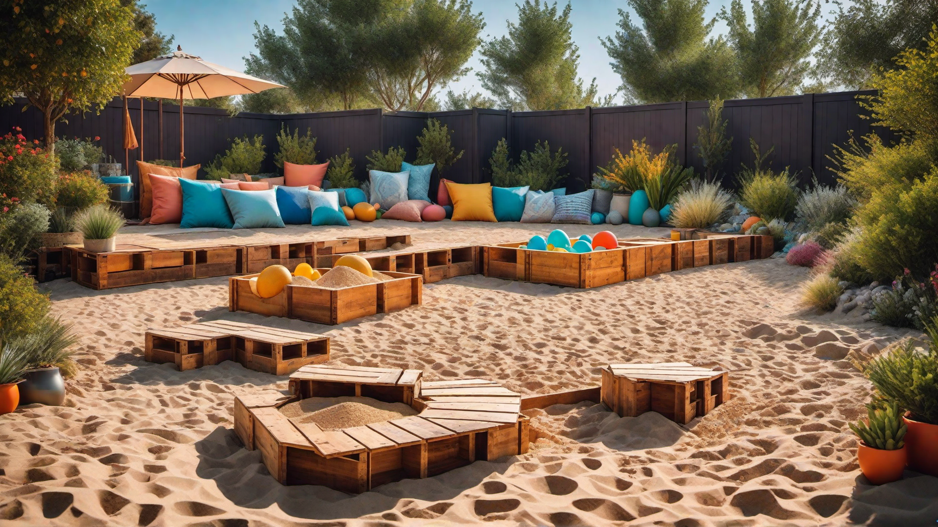 Pallet Sandbox for Kids