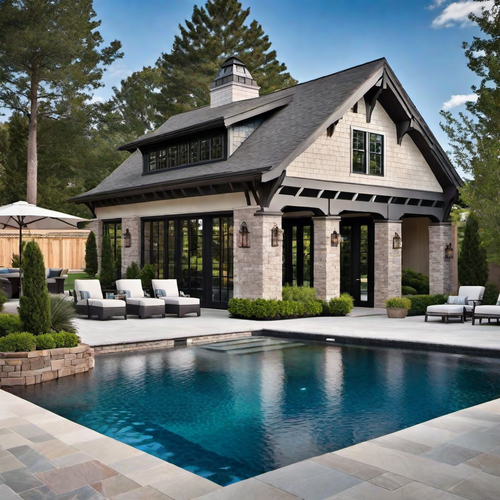 Craftsman Exterior Pool Houses: Stylish Retreats