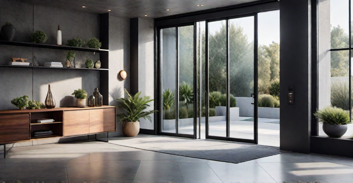 Innovative Materials: Glass, Steel, and Concrete Entryway Designs