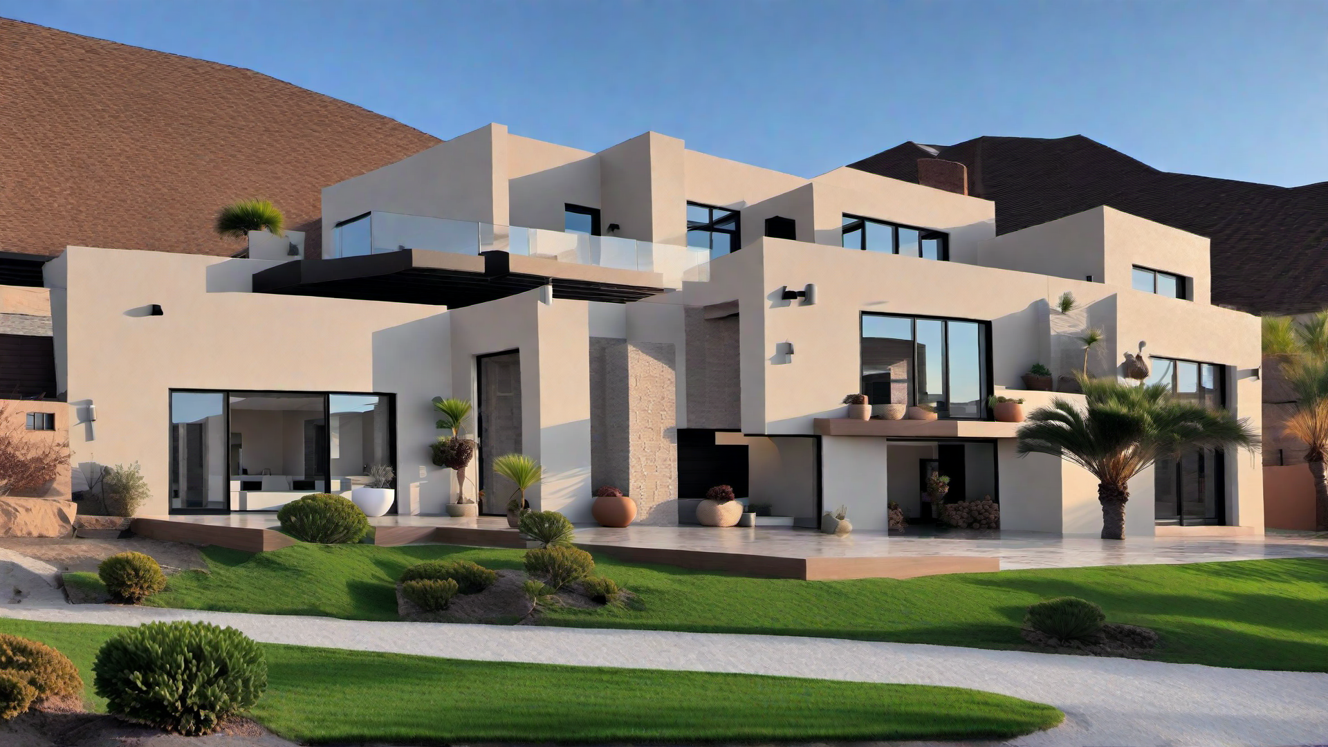 Smooth Adobe Walls with Modern Touch