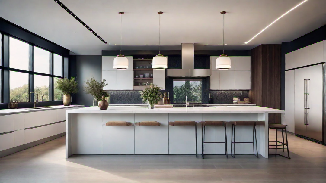 Light and Airy: Kitchen with Large Windows and Skylights