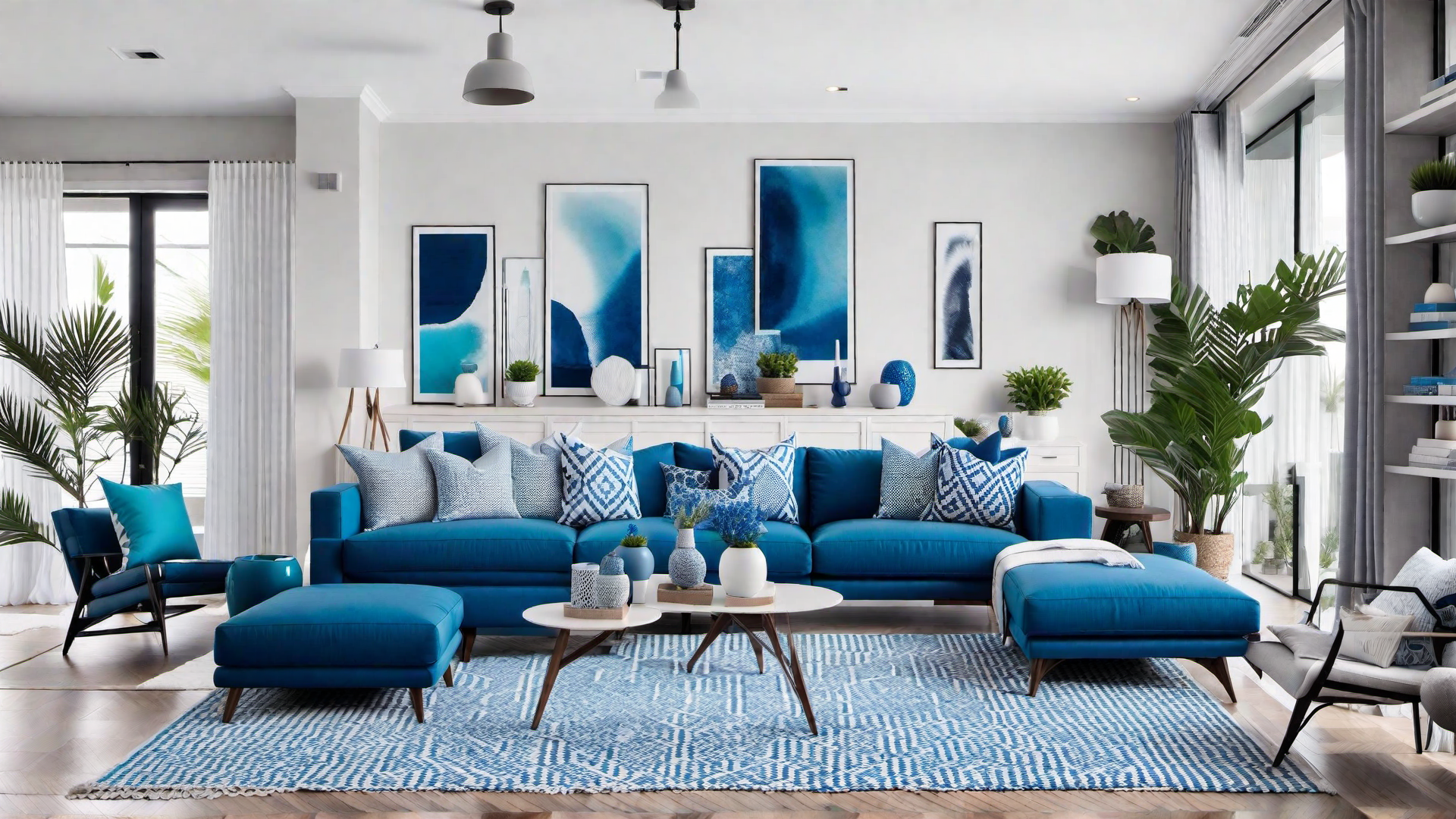Bold and Bright: Vibrant Blue Accents