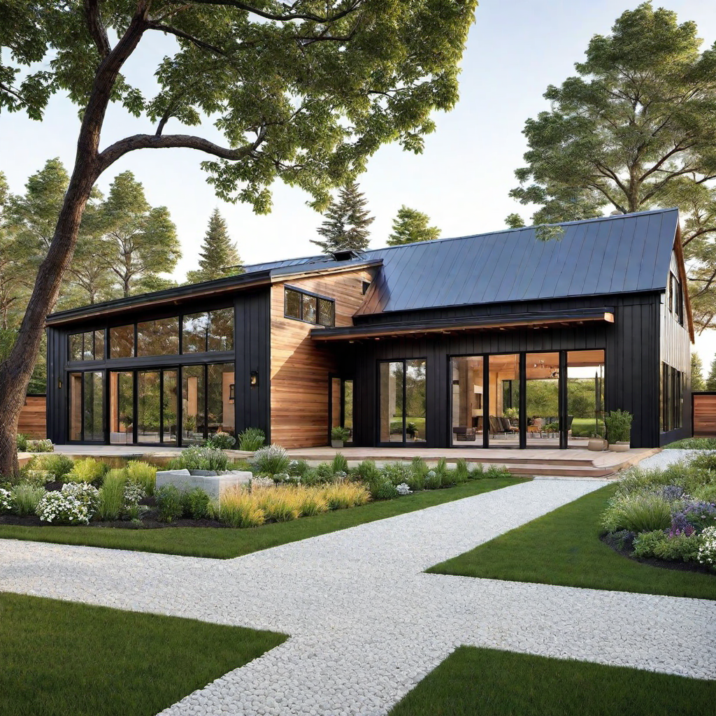 Outdoor Spaces: Patios and Gardens in Modern Barn House Design