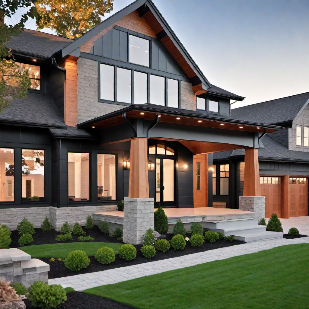 Craftsman Exterior Siding: Horizontal and Vertical Mix