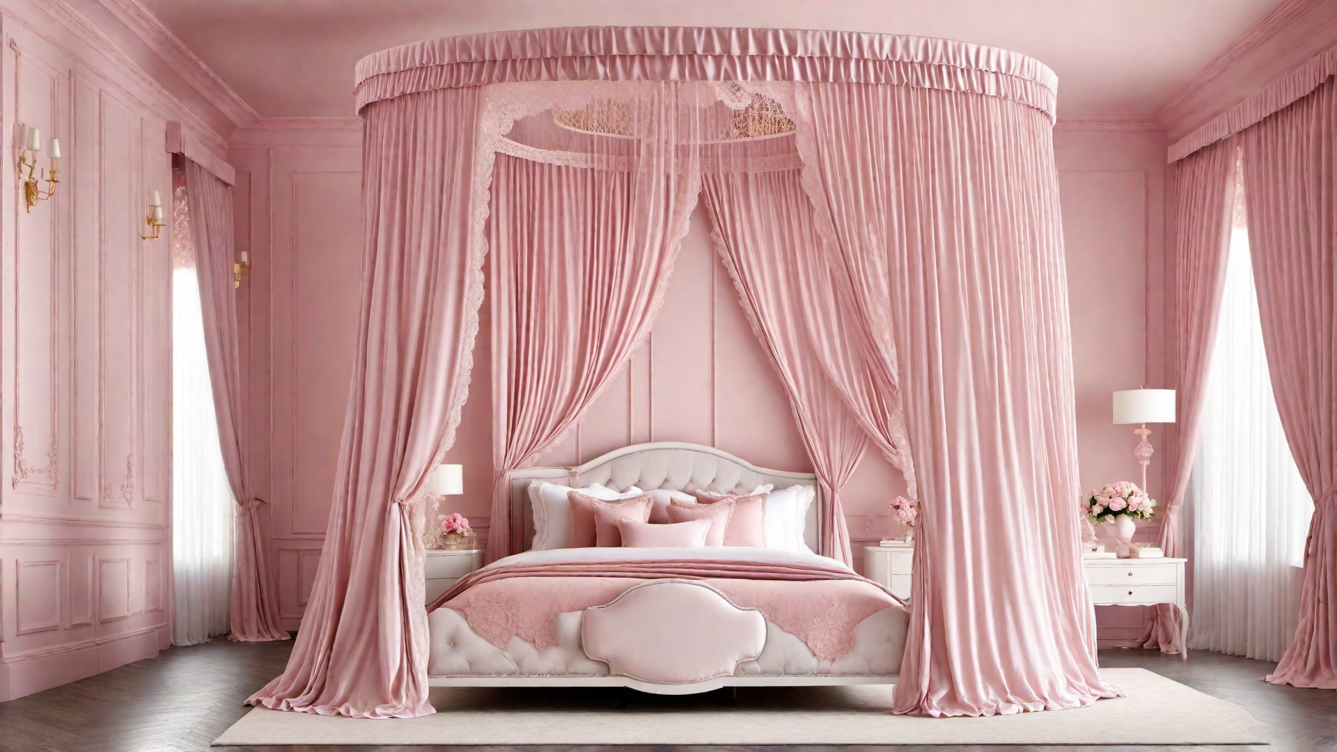 Dreamy Decor: Pink Canopy Bed