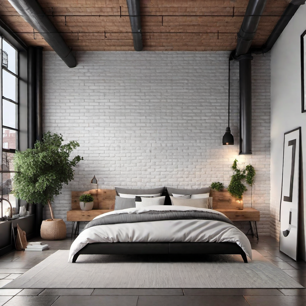 Minimalistic Industrial Style: White Brick Walls