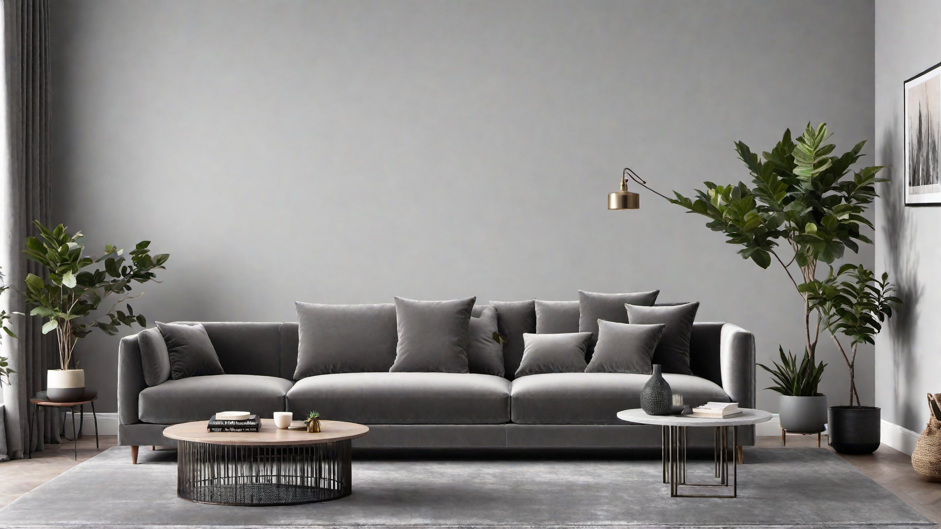 Cozy Grey Velvet Sofa for a Relaxing Atmosphere