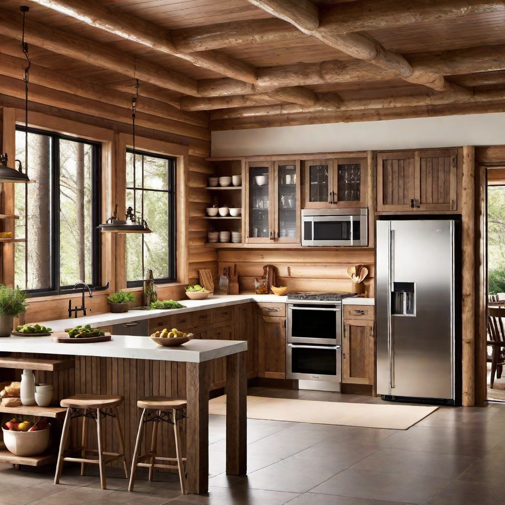 Log Cabin Kitchen Design for Cooking Enthusiasts
