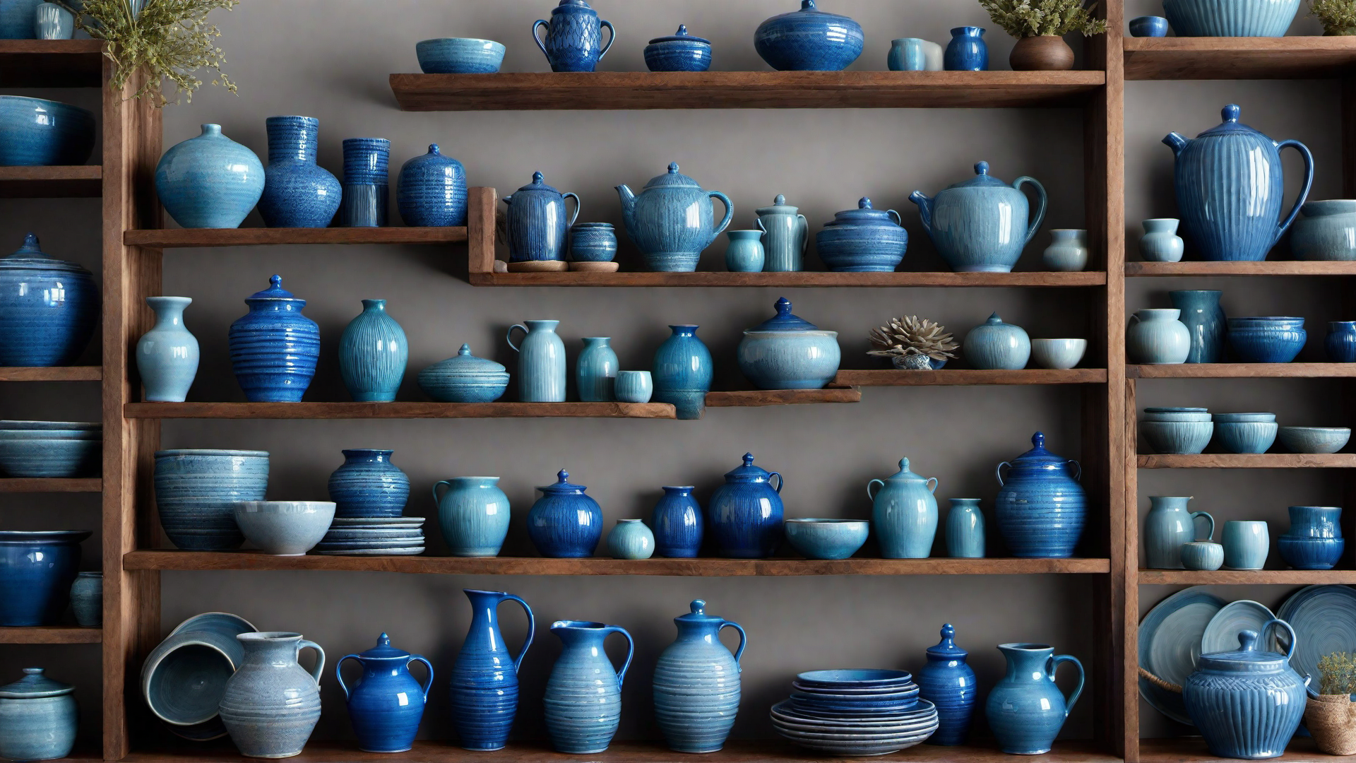 Earthy Blues: Blue Ceramic Pottery