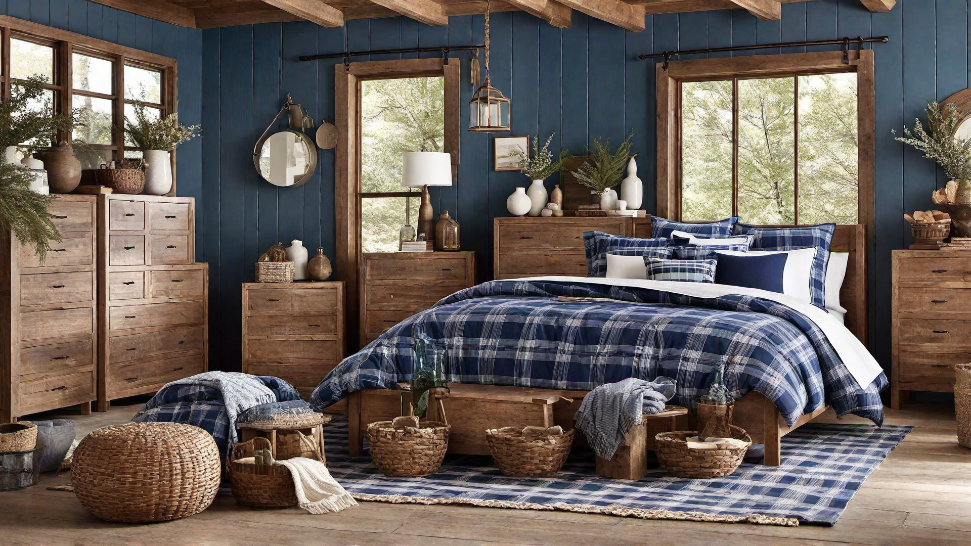 Mountain Retreat: Blue Plaid Bedding