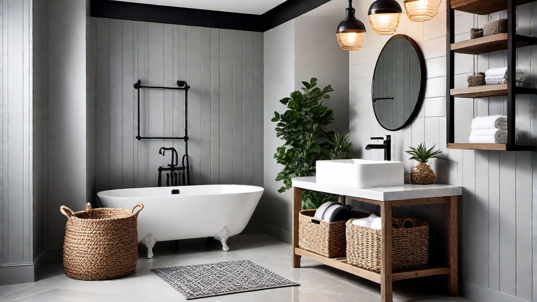 Country Chic: Farmhouse Sink and Woven Baskets