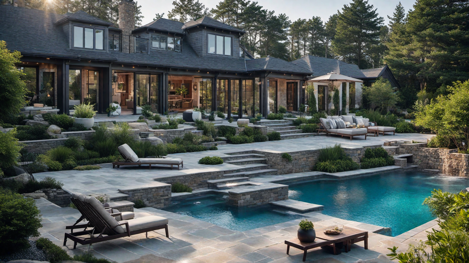Beach Entry Pool Mimicking Natural Shorelines