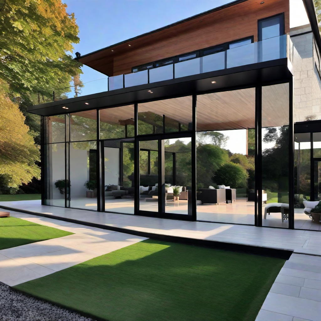 Glass House: Modern Glass House Exterior