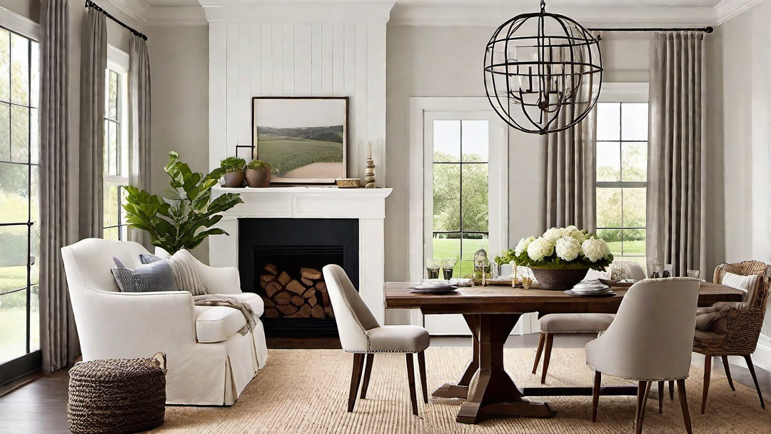 Relaxed Dining Area with Farmhouse Table