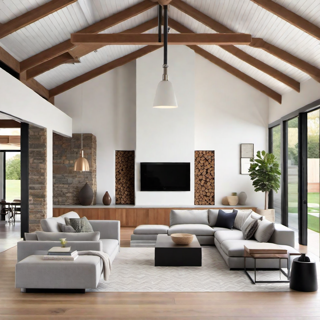 Mixing Textures: Wood, Metal, and Stone in Modern Barn House Decor